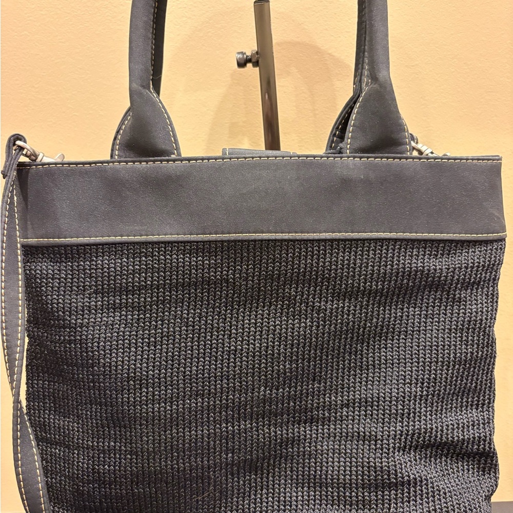 The Sak Black Crochet Palm Springs Shoulder Bag - Picture 3 of 6